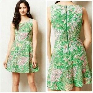 Anthro Maeve Verbena Floral Dress Sz 0